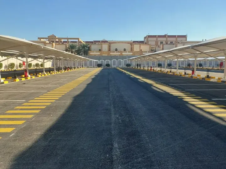 Arabian drilling car parking shades — PVDF — TMSI